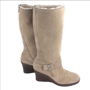 Ugg tan boots with wedge